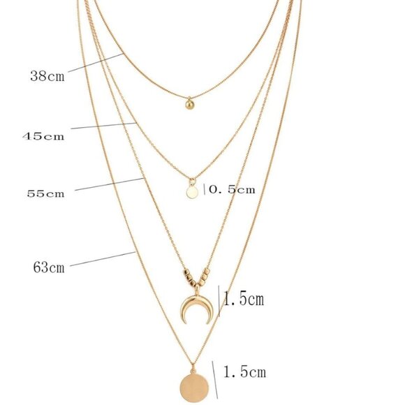 Vintage Multilayer Gold Necklace - Picture 3 of 6